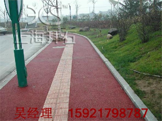市政人行道-红色透水混凝土 市政人行道-红色透水混凝土