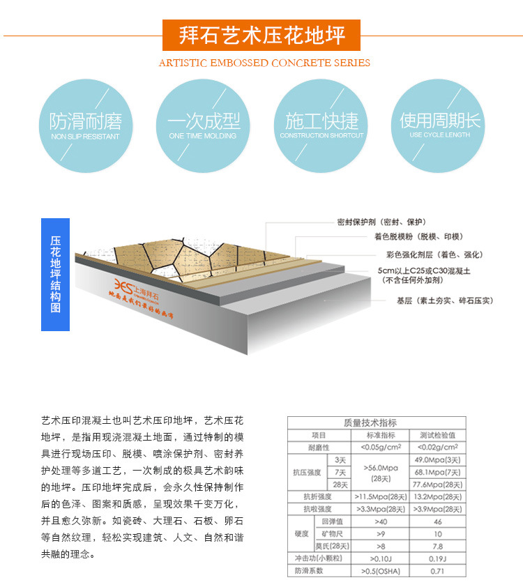 压花地坪价格