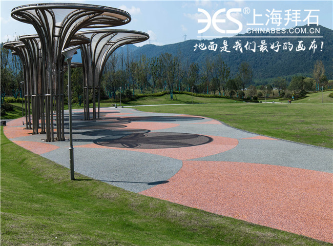 胶粘石透水混凝土 胶粘石透水混凝土