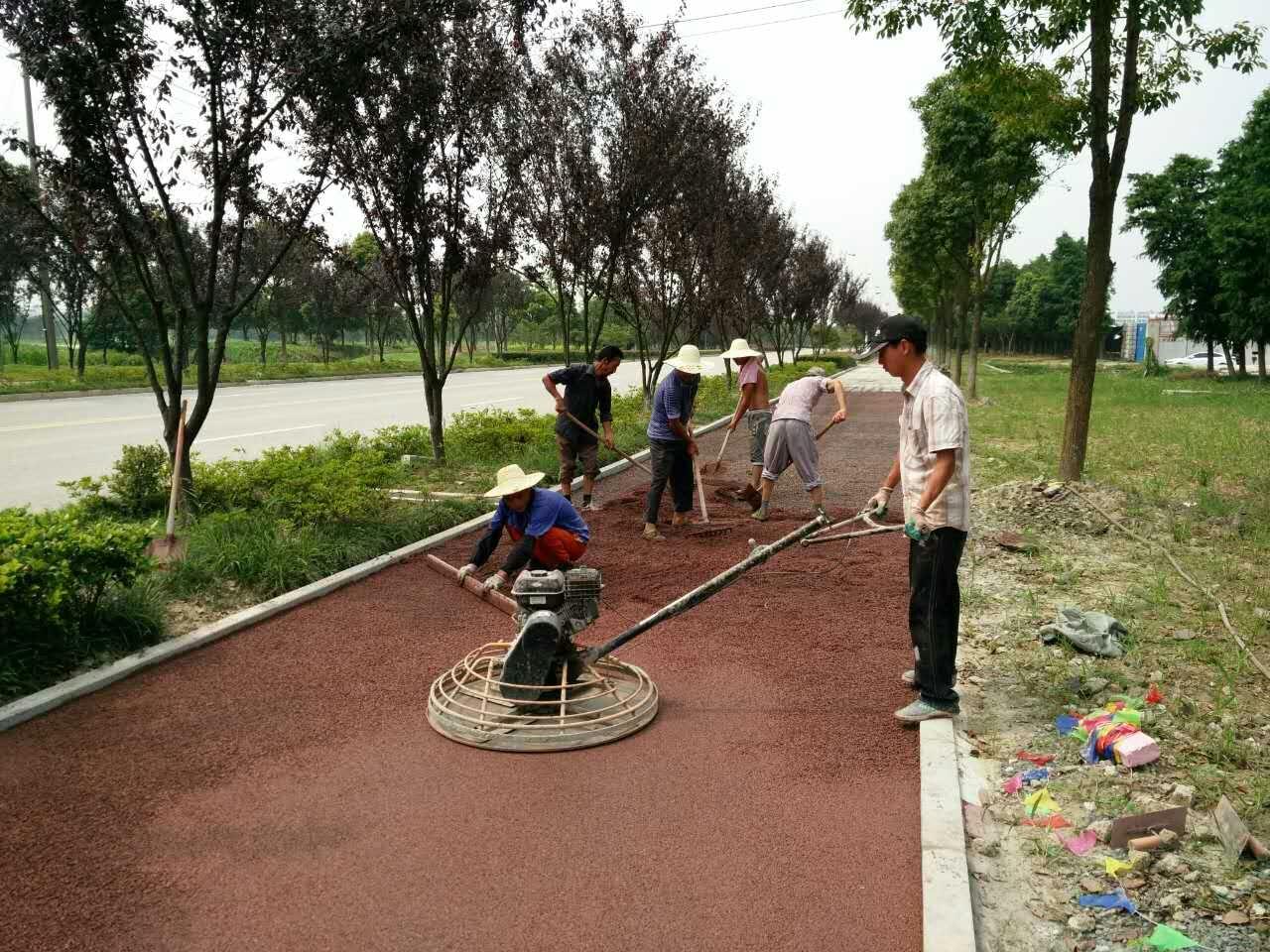 昆山透水混凝土路面改造工程