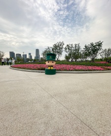 上海前滩花展砾石路面项目 上海前滩花展砾石路面项目